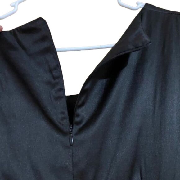 RINASCIMENTO A-LINE BLACK & WHITE PROM COCKTAIL DRESS W/ EMBROIDERED DETAIL Sz-S - Picture 4 of 7